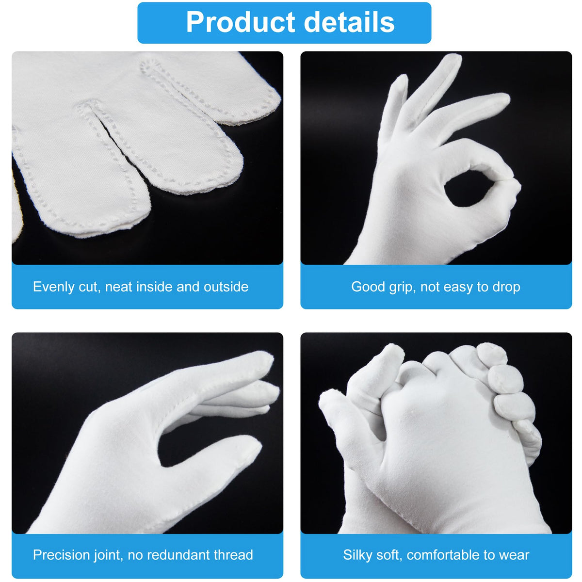 HMNYSOL white cotton gloves packaging