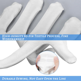HMNYSOL white cotton gloves side view