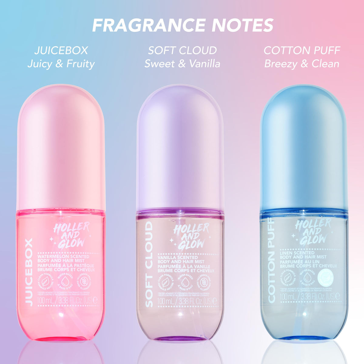 Holler & Glow Uplifting Watermelon Scent mist bottle