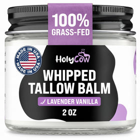 HolyCow Beef Tallow Body Butter 2 Oz Lavender Vanilla front view