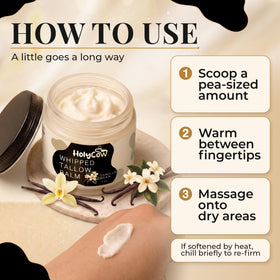 HolyCow Beef Tallow Body Butter with jojoba oil ingredients