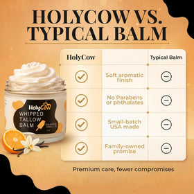 HolyCow Beef Tallow moisturizer application on hand