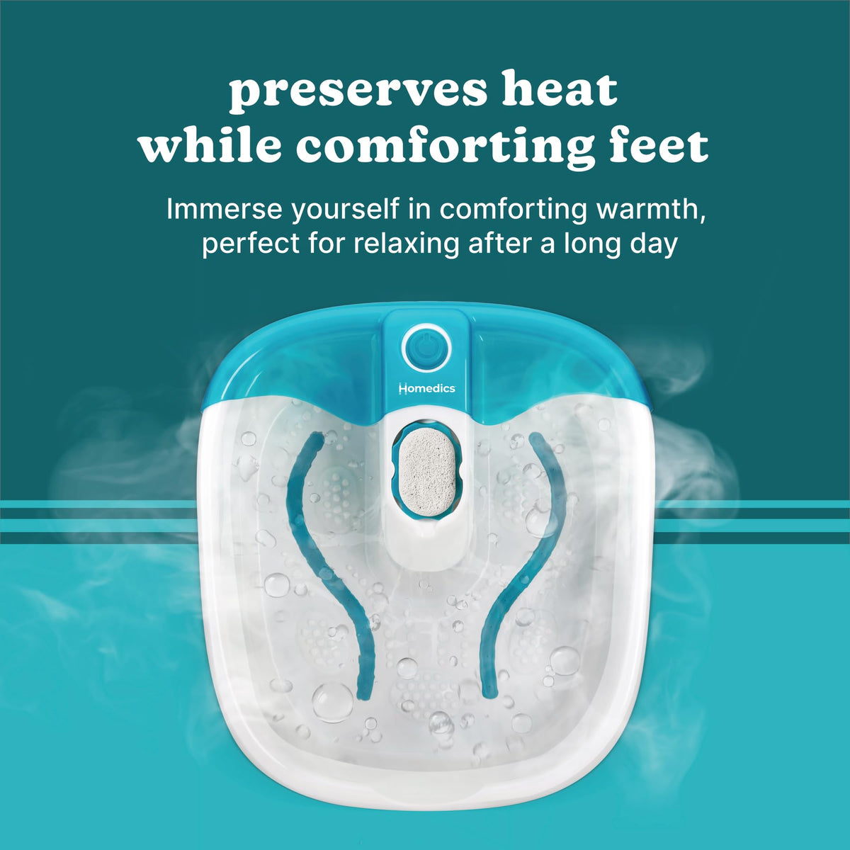 Homedics Bubble Mate Foot Spa control panel close-up