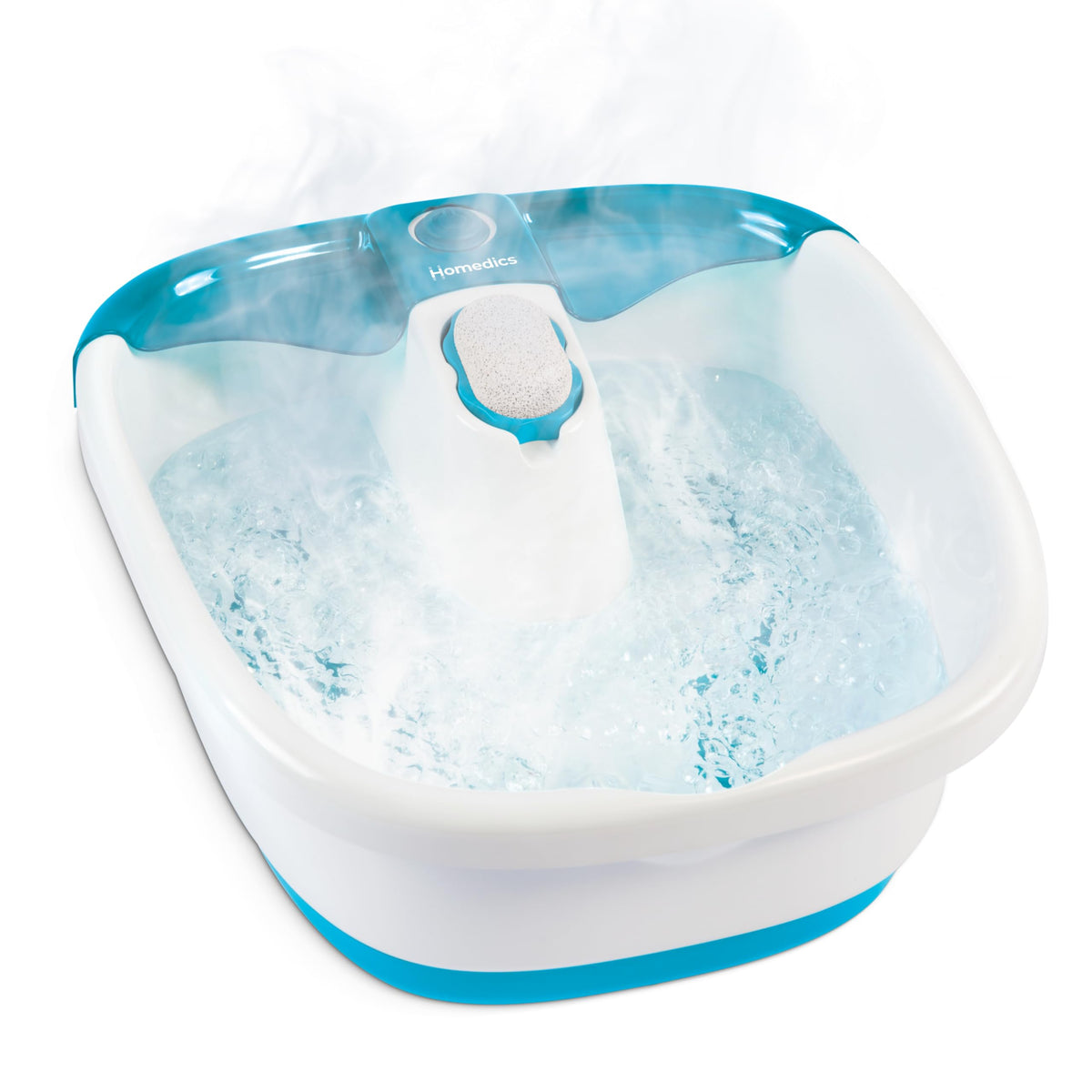 Homedics Bubble Mate Foot Spa front view with toe touch control