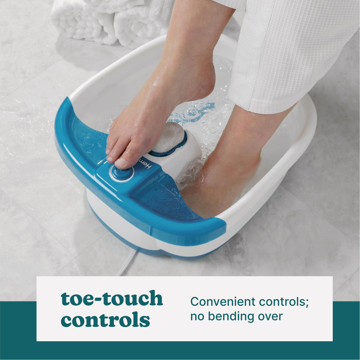 Homedics Bubble Mate Foot Spa with water jets visible