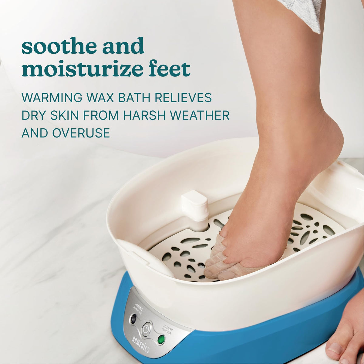 Homedics Paraffin Wax Machine in a home spa setting