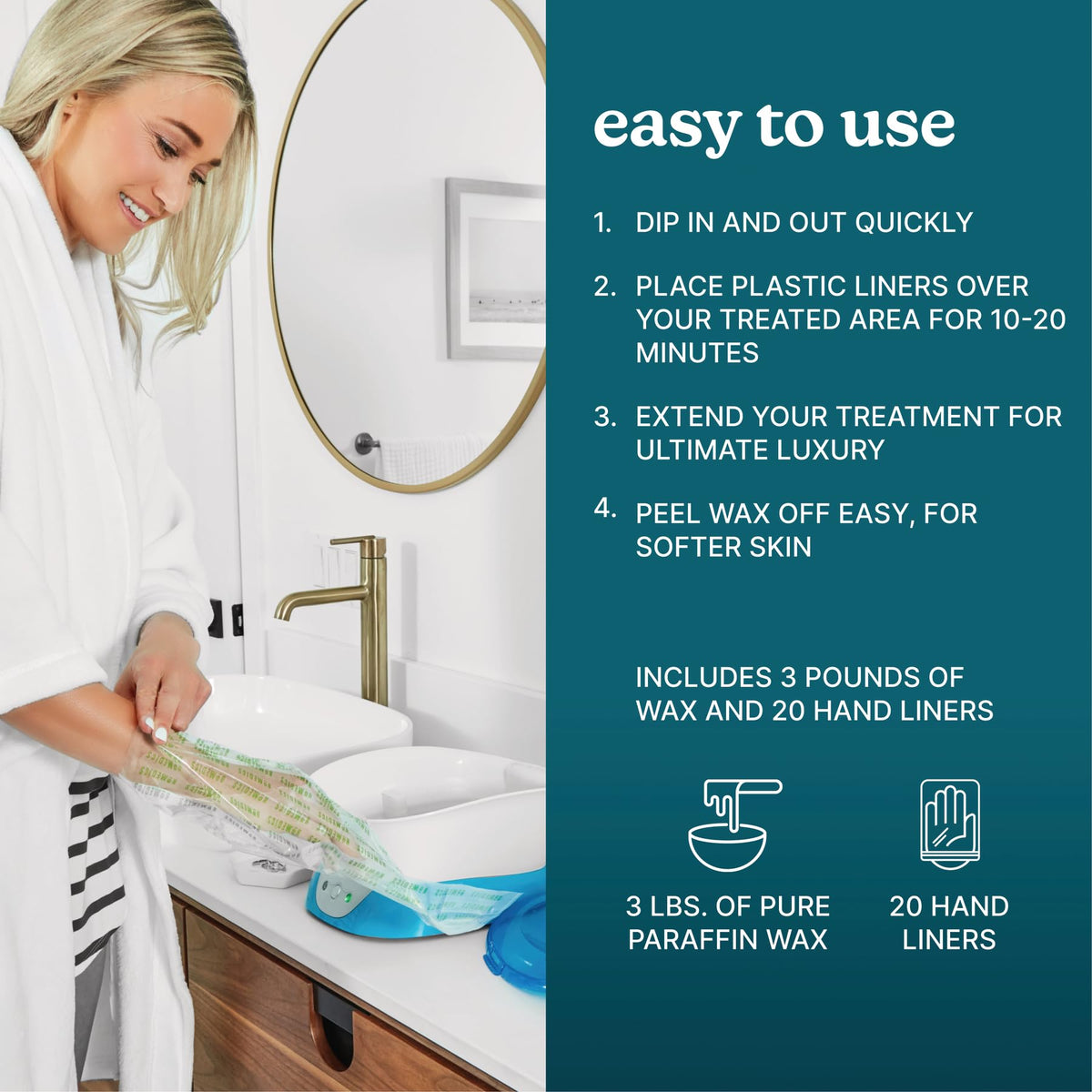 Homedics Paraffin Wax Machine side view with locking lid