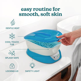 Homedics Paraffin Wax Machine with paraffin wax and hand liners