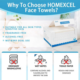 HOMEXCEL Face Towels comparison with regular towels
