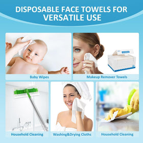 HOMEXCEL Face Towels in use for makeup removal