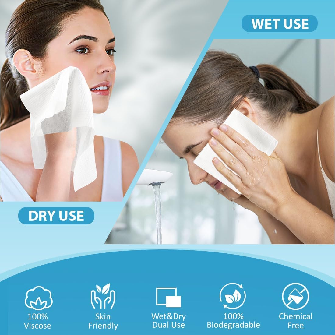 HOMEXCEL Face Towels showing ultra-soft texture
