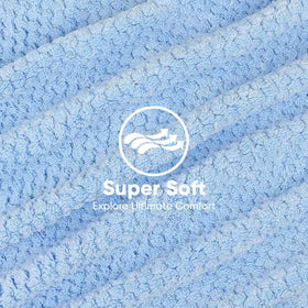 HOMEXCEL Microfiber Hair Towel 40x20 in in blue