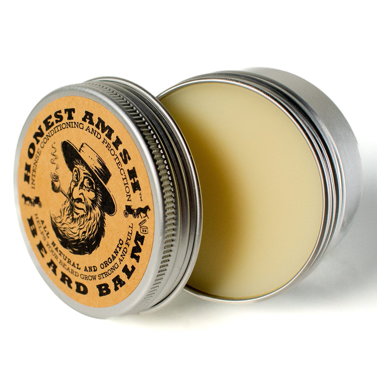 Honest Amish Beard Balm Leave-in Conditioner 60g tin front view