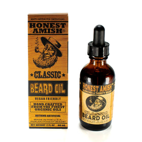 Honest Amish Beard Oil showing texture on hand