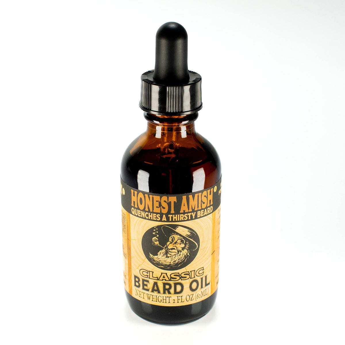 Honest Amish Beard Oil with dropper and packaging
