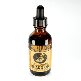 Honest Amish Beard Oil with dropper and packaging