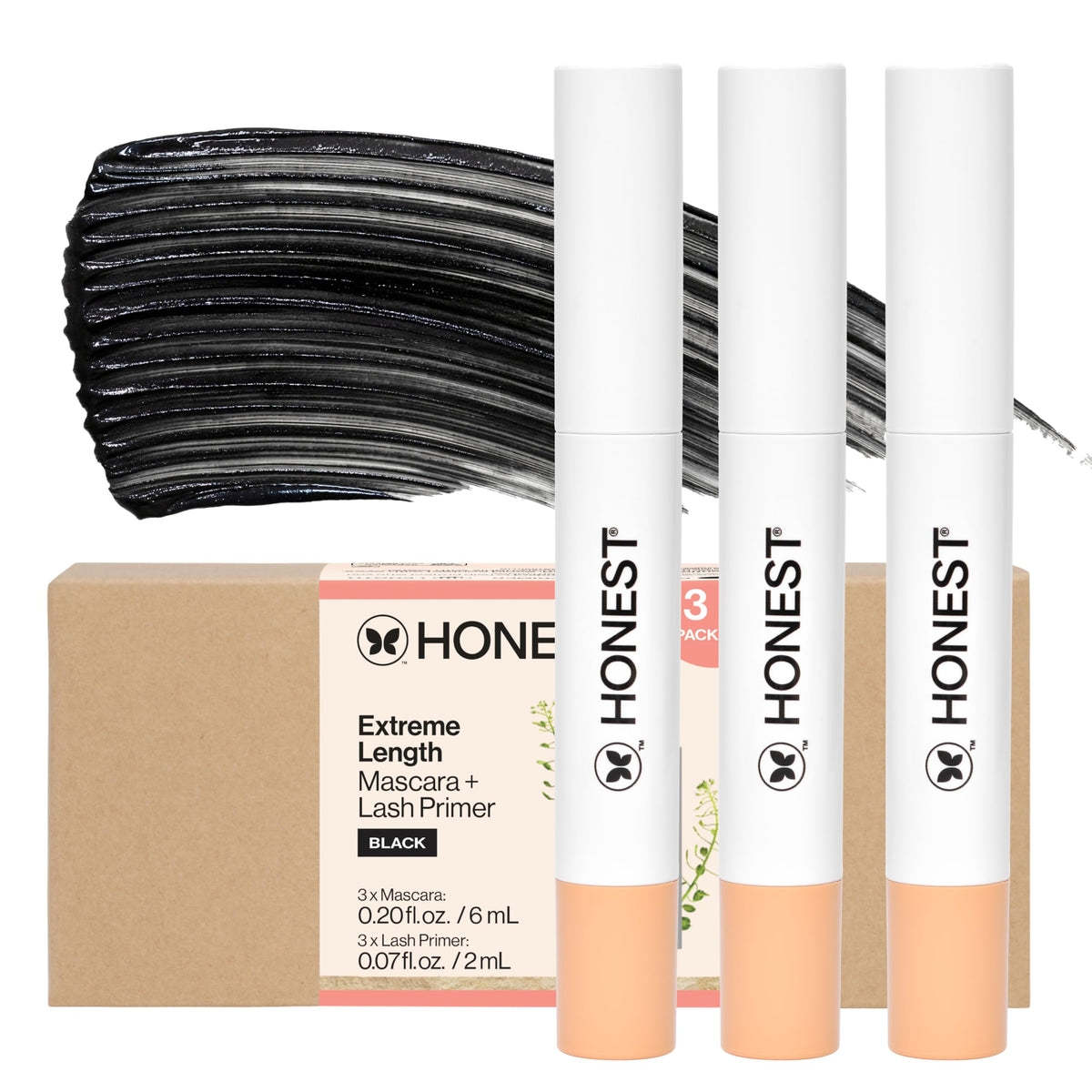 Honest Beauty 2-in-1 Extreme Length Mascara front view