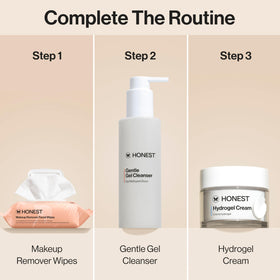 Honest Beauty Cleansing Makeup Remover Wipes being held in hand