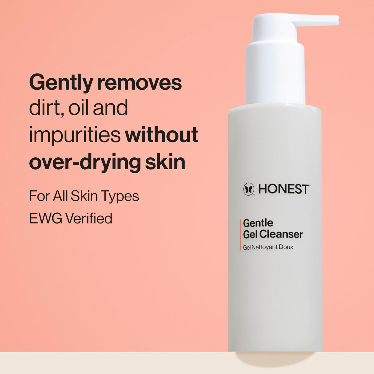 Honest Beauty Gentle Gel Daily Face Cleanser 5 fl oz back view