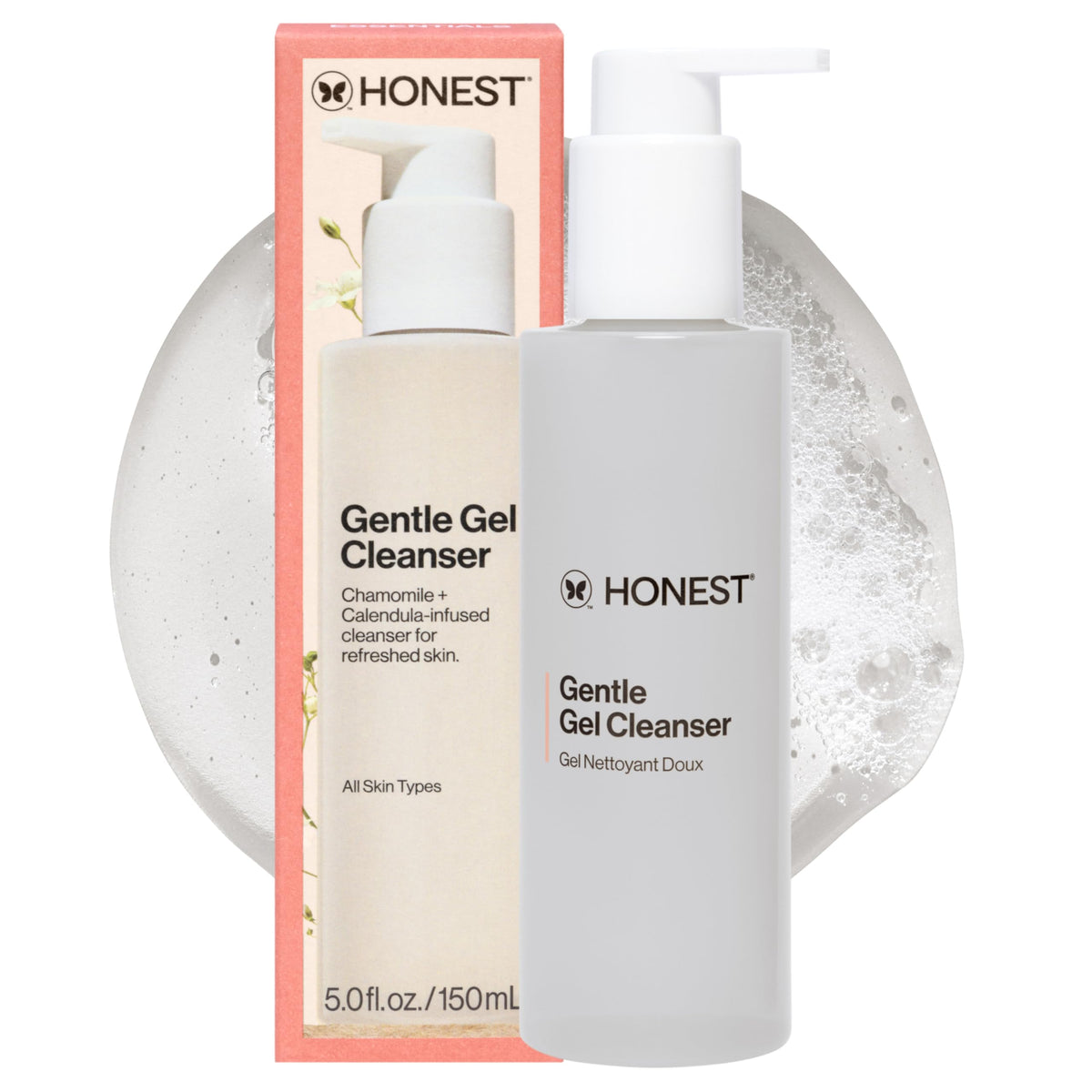 Honest Beauty Gentle Gel Daily Face Cleanser 5 fl oz front view