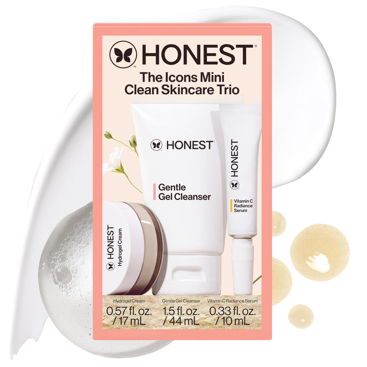 Honest Beauty Skincare Trio Travel Kit packaging front view