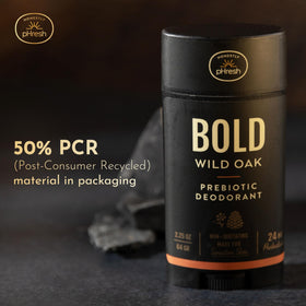 Honestly pHresh Natural Deodorant for Men, demonstrating stain-free formula