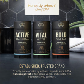 Honestly pHresh Natural Deodorant for Men, showing smooth application