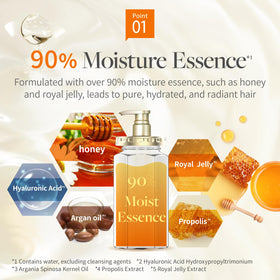 & Honey Melty Moist Repair Shampoo and Conditioner lifestyle scene