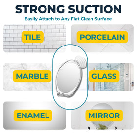 HONEYBULL Fogless Shower Mirror close-up of fog-free surface