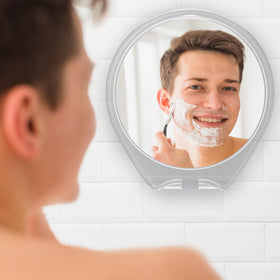 HONEYBULL Fogless Shower Mirror close-up of suction cup
