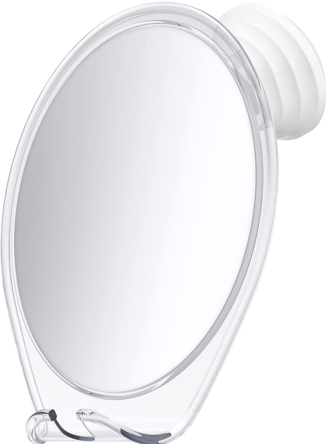 HONEYBULL Fogless Shower Mirror front view with suction mount