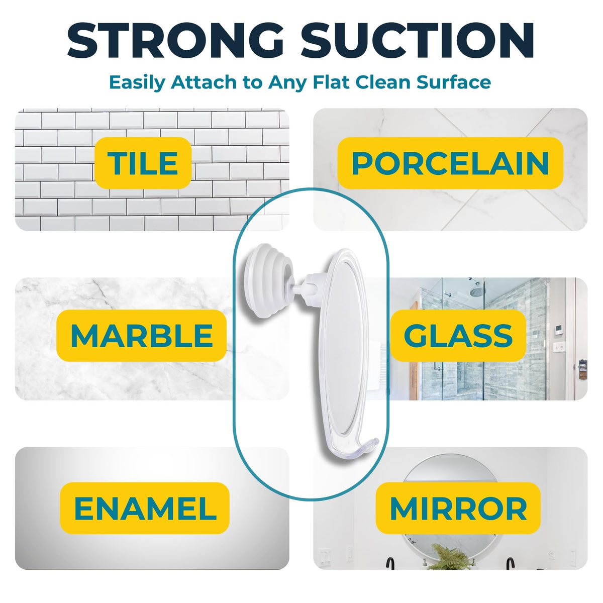 HONEYBULL Fogless Shower Mirror in use during shaving