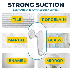 HONEYBULL Fogless Shower Mirror in use during shaving