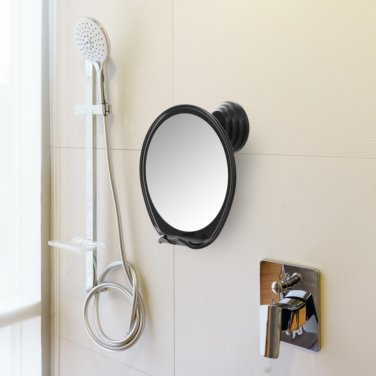 HONEYBULL Fogless Shower Mirror with packaging display