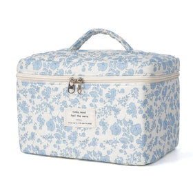 honitty Floral Makeup Bag front view with floral pattern