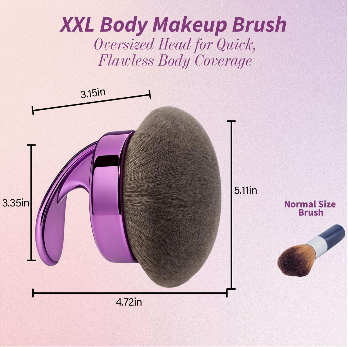Hoostee kabuki brush being used on skin for makeup application