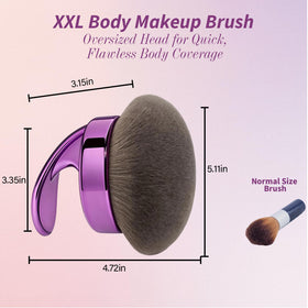 Hoostee kabuki brush being used on skin for makeup application