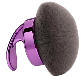 Hoostee Ultra Large Kabuki Body Makeup Brush front view with purple handle