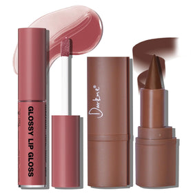 HOSAILY Lip Liner Gloss Set dark brown lip liner and gloss