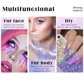 HOSAILY Roll-on Holographic Body Glitter Gel Golden Ocean packaging