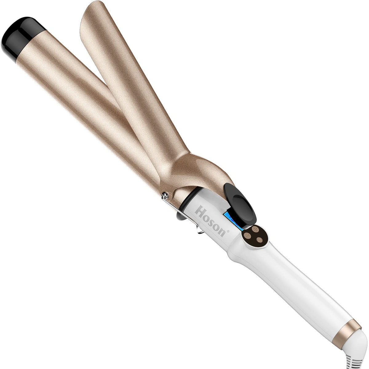 Hoson 1 1/2 inch curling iron front view with ceramic barrel