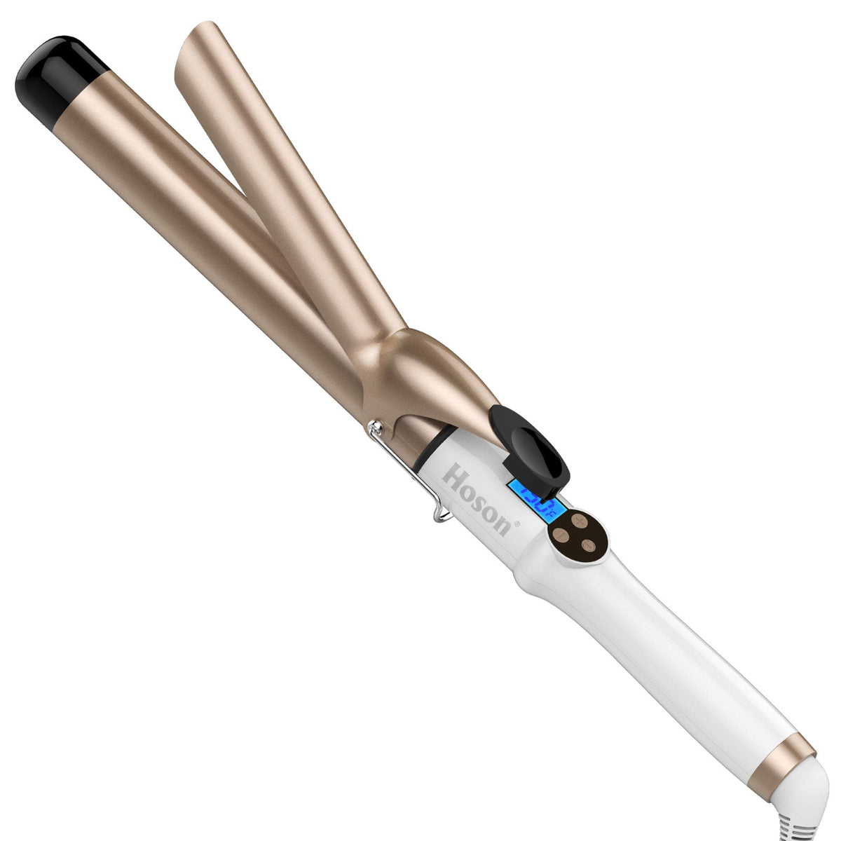 Hoson 1.25 Inch Curling Iron front view with LCD display
