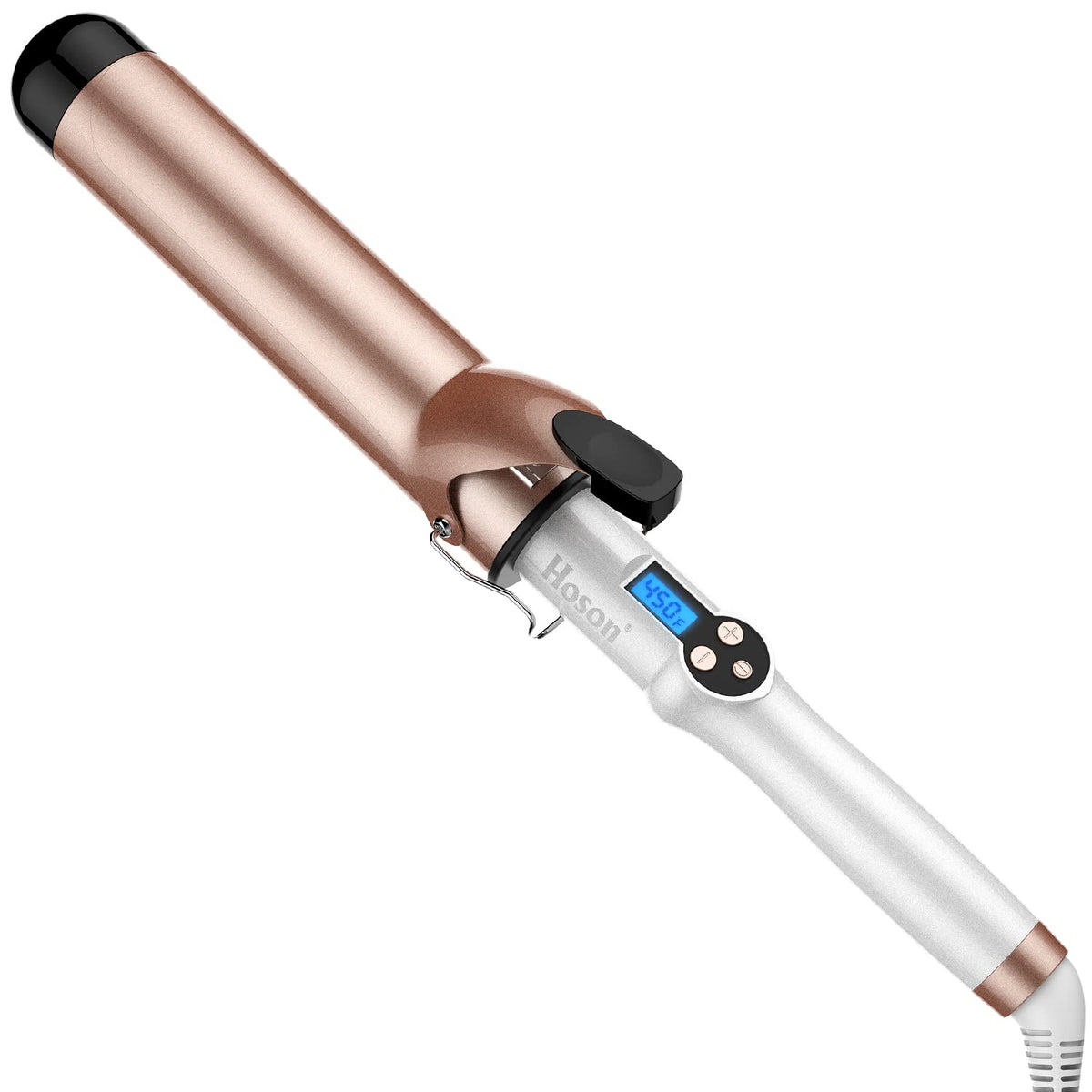 Hoson 1.75 Inch Curling Iron front view with tourmaline ceramic barrel