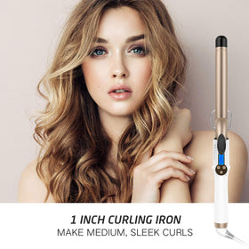 Hoson 1 Inch Curling Iron LCD display and temperature control