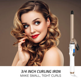 Hoson curling iron barrel close-up showing tourmaline ceramic