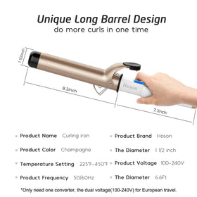 Hoson curling iron packaging front view