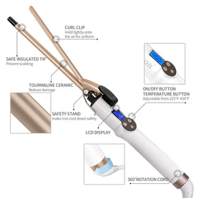 Hoson curling iron packaging with product details