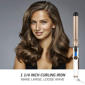 Hoson Curling Iron side view showcasing the long barrel