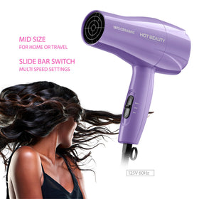 Hot Beauty Hair Dryer 1875W purple model side view