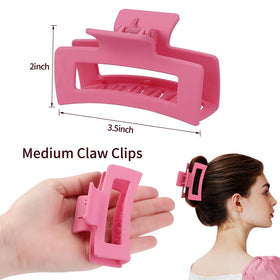 Hot-pink Sisiaipu hair claw clip displayed next to a light pink one